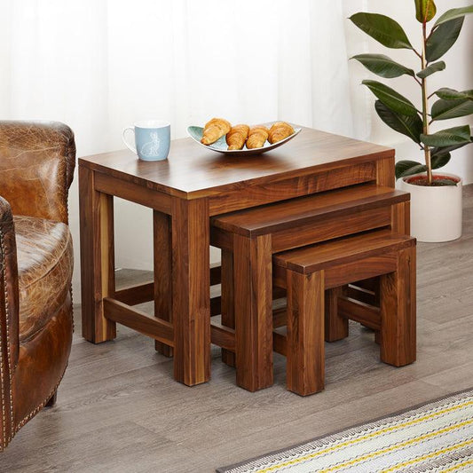 Dudi Furniture Marwar Sheesham Wood Nesting Side Tables