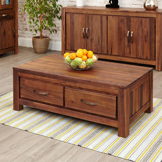 Dudi Furniture Marwar Wooden Coffee Table with Drawer
