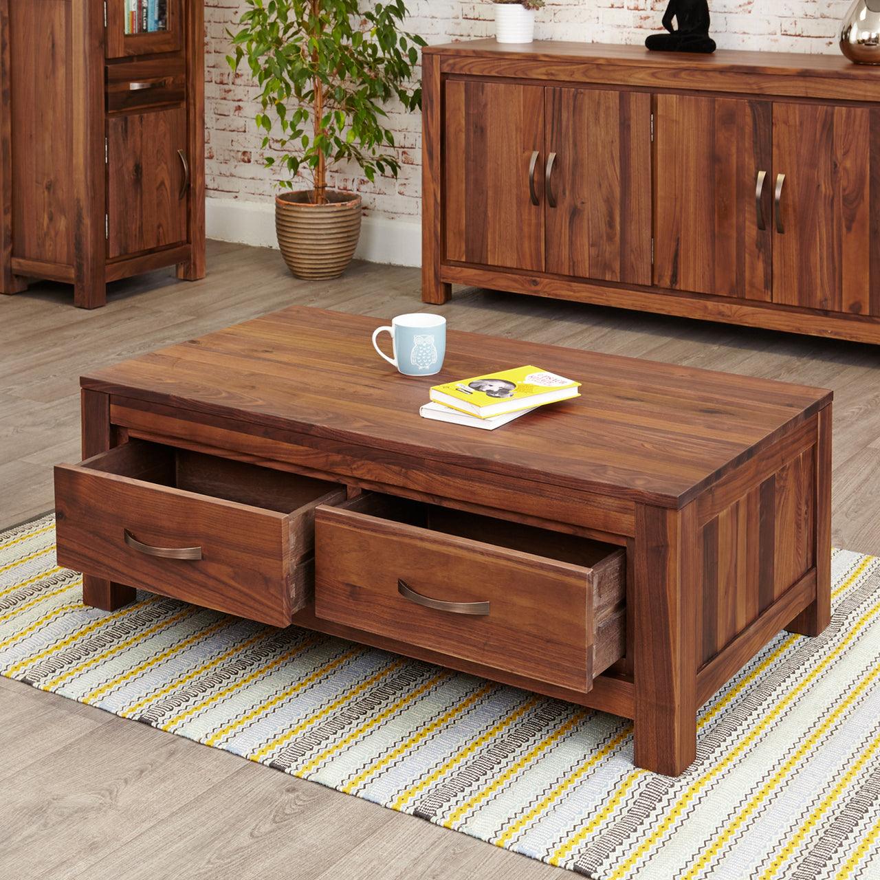 Dudi Furniture Marwar Wooden Coffee Table with Drawer
