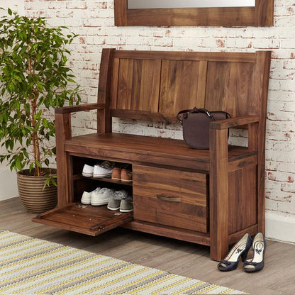 Dudi Furniture Marwar Shoe Rack cum Bench