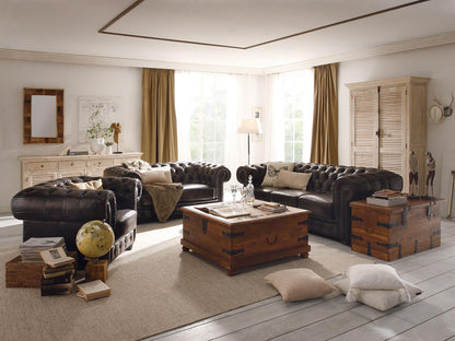 Dudi Furniture Chesterfield Traditional Set of 3 Sofas