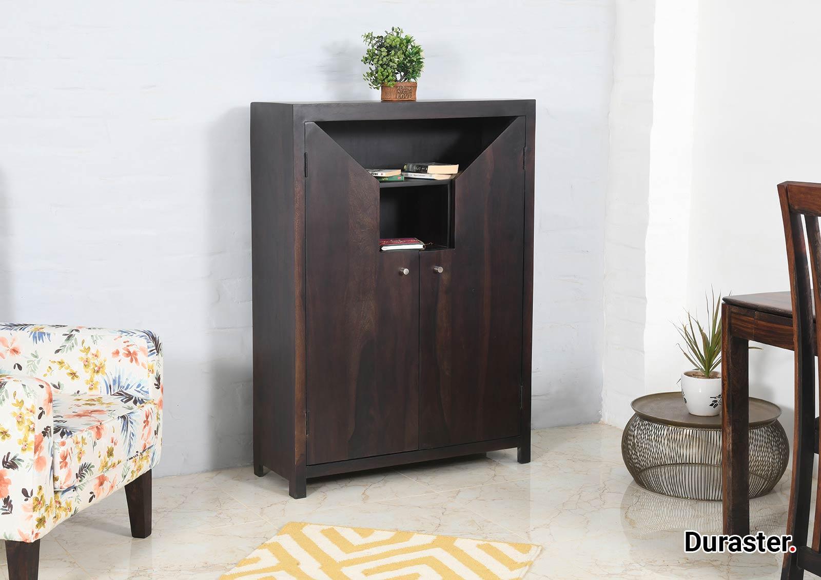 Dudi Furniture Tuscany Sheesham Wood Display Cabinet