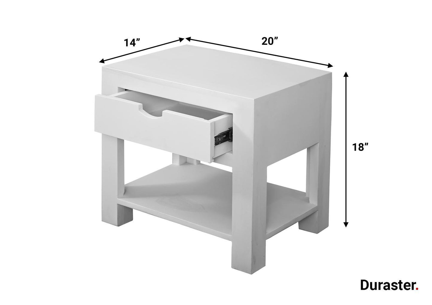 Dudi Furniture Novo Premium Acacia Exquisite Bedside