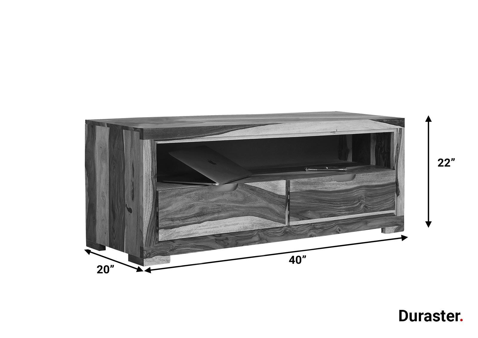 Dudi Furniture Raygoor Modern Sheesham Wood TV Unit
