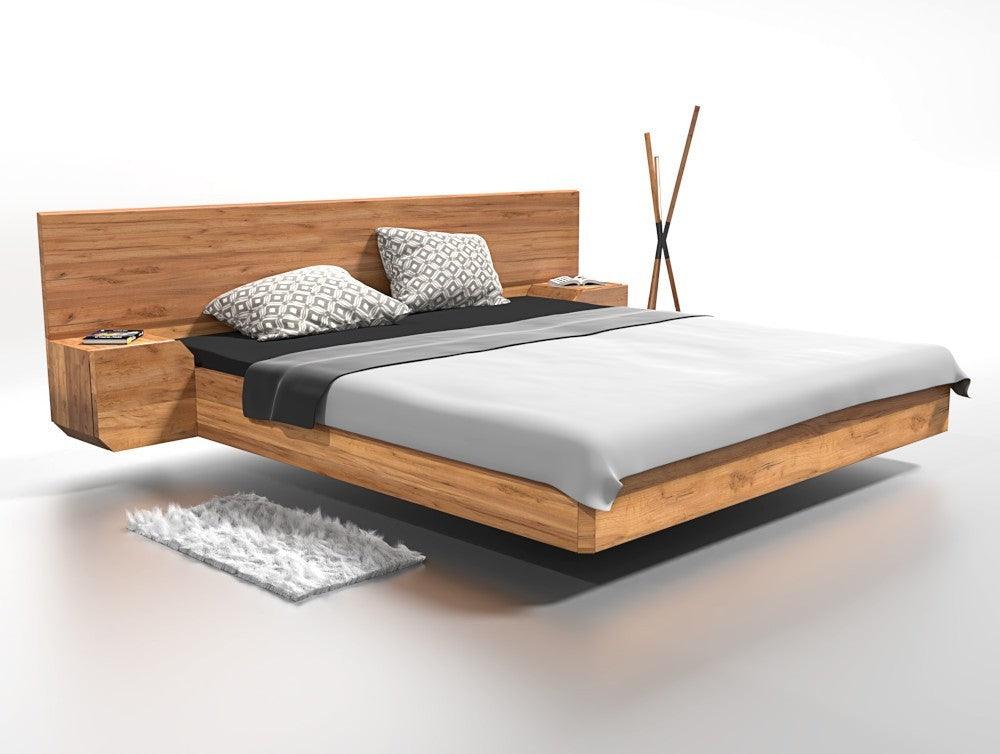 Dudi Furniture Preyas Mango wood Teak Finish Wooden King Size Bed