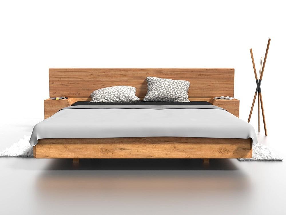 Dudi Furniture Preyas Mango wood Teak Finish Wooden King Size Bed