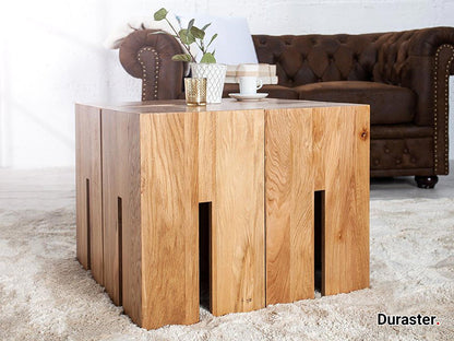 Dudi Furniture Elementary Modern Sheesham wood Set of 4 Side table /