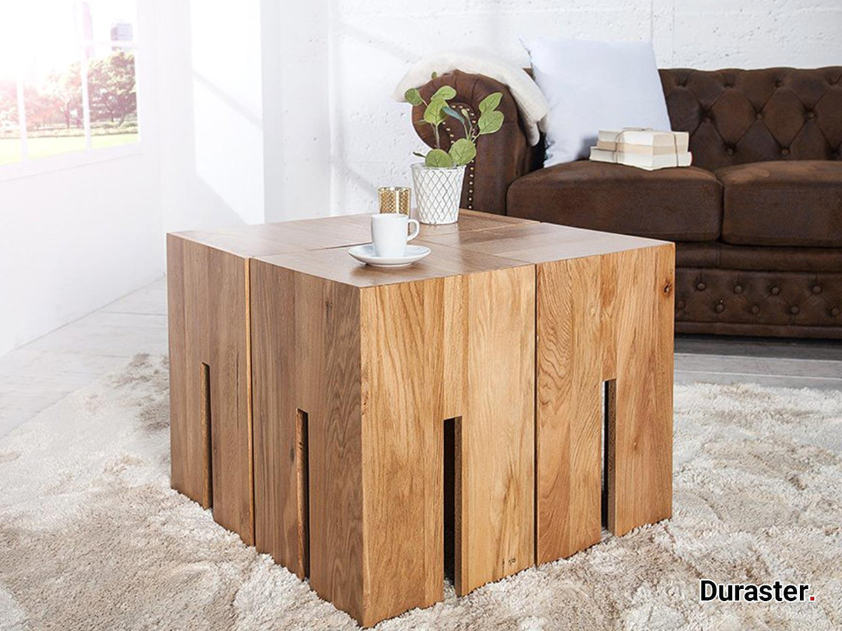 Dudi Furniture Elementary Modern Sheesham wood Set of 4 Side table /