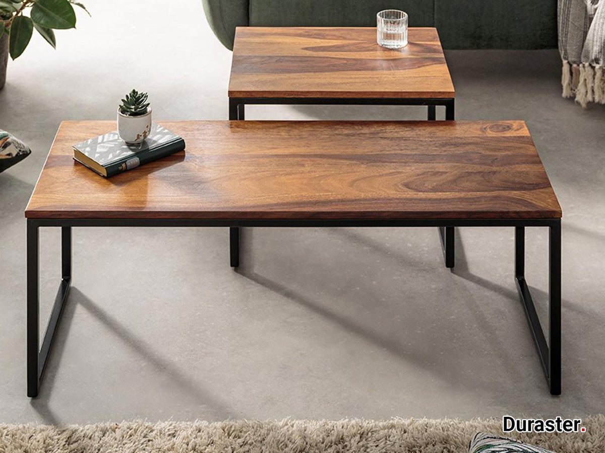 Dudi Furniture Elementary Stylish Sheesham wood Set of 2 Coffee Table