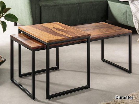 Dudi Furniture Elementary Stylish Sheesham wood Set of 2 Coffee Table