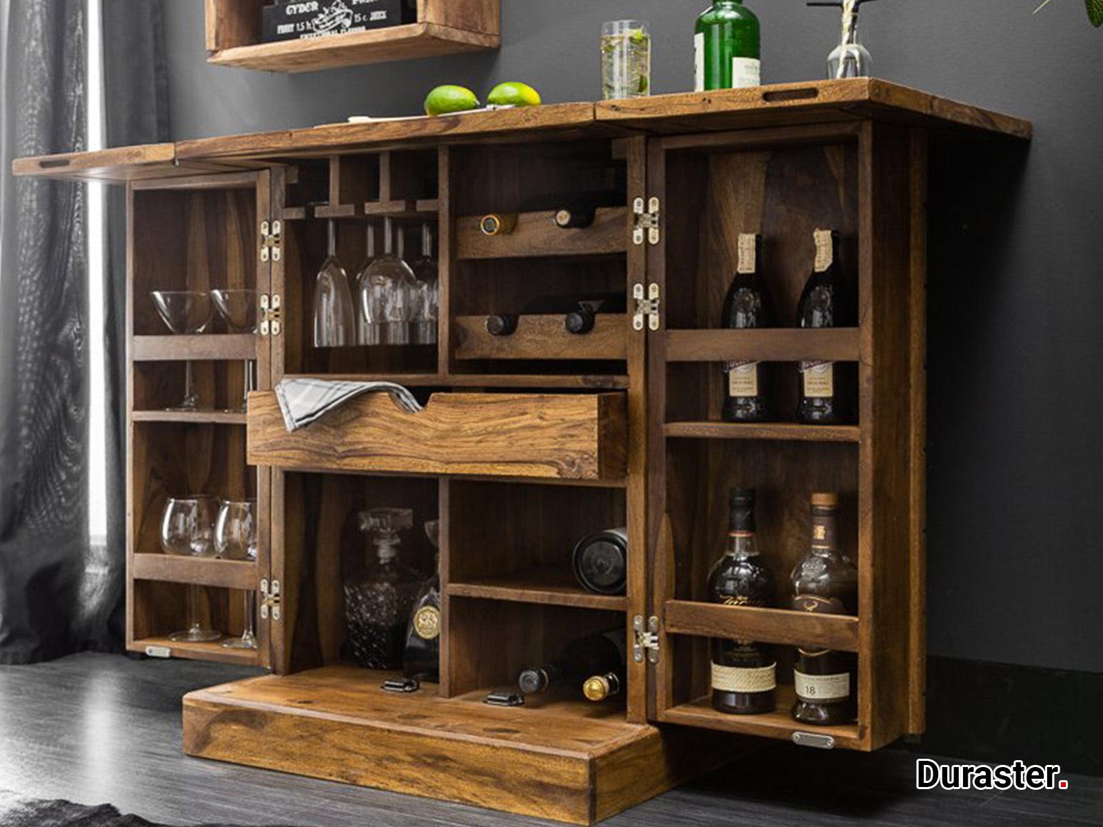 Dudi Furniture Eternal Sheesham Wood Wine Cabinet