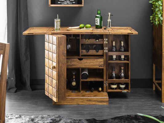 Dudi Furniture Eternal Sheesham Wood Wine Cabinet