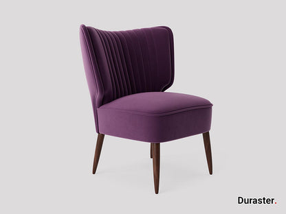 Dudi Furniture Elemantary Solid Wood Fabric Upholstered Chair