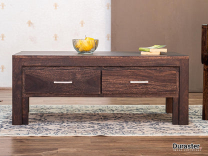 Dudi Furniture Gangaur Solid Wood Coffee Table with Drawers
