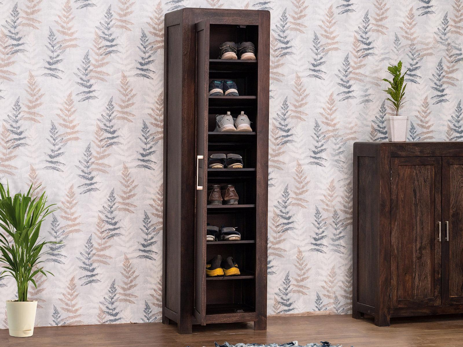 Dudi Furniture Gangaur Solid Wood Shoe Cabinet