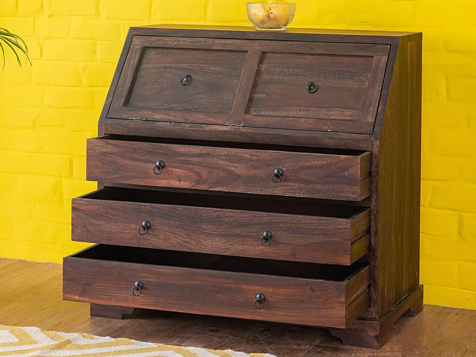 Dudi Furniture Gangaur Modern Solid Wood Chest of Drawers