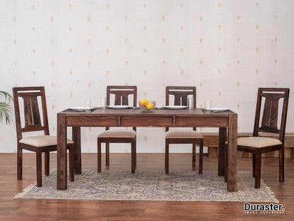 Dudi Furniture Gangaur Solid Wood Dining Set 6 Seater