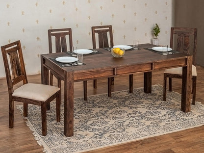 Dudi Furniture Gangaur Solid Wood Dining Set 6 Seater