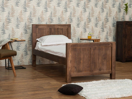 Dudi Furniture Gangaur Solid Wood Single Bed