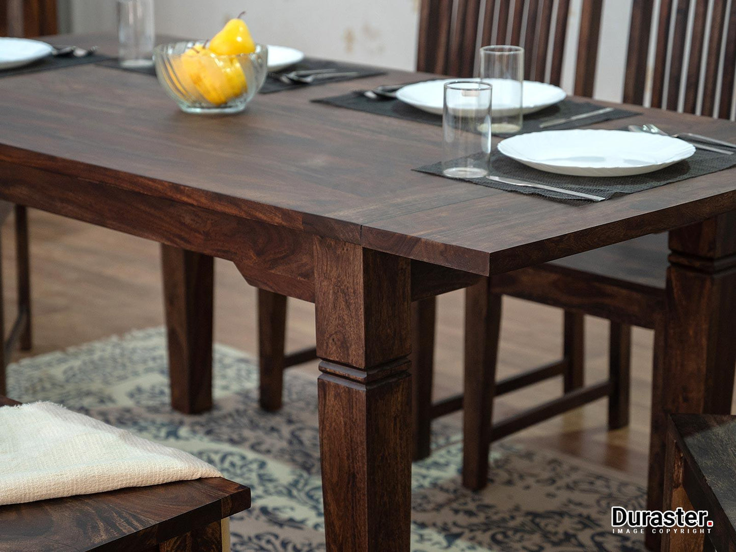 Dudi Furniture Gangaur Solid Wood Dining Table 4 Seater
