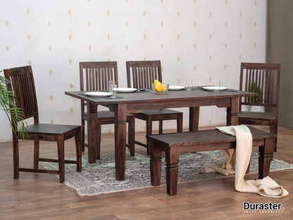 Dudi Furniture Gangaur Solid Wood Dining Table 4 Seater