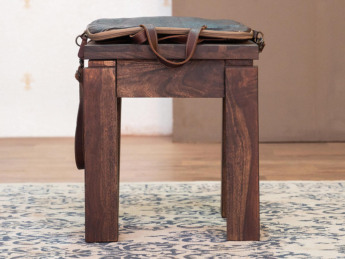 Dudi Furniture Gangaur Solid Wood Side Table