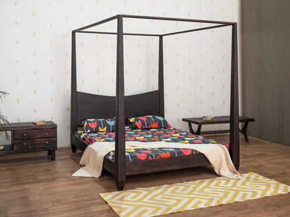 Dudi Furniture Tuscany Sheesham Wood Four Poster King Size Bed