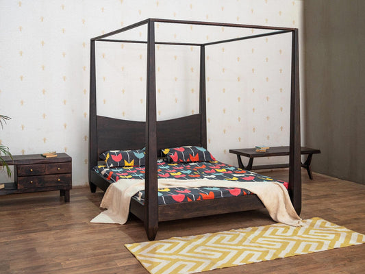 Dudi Furniture Tuscany Sheesham Wood Four Poster King Size Bed