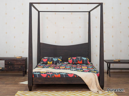 Dudi Furniture Tuscany Sheesham Wood Four Poster King Size Bed