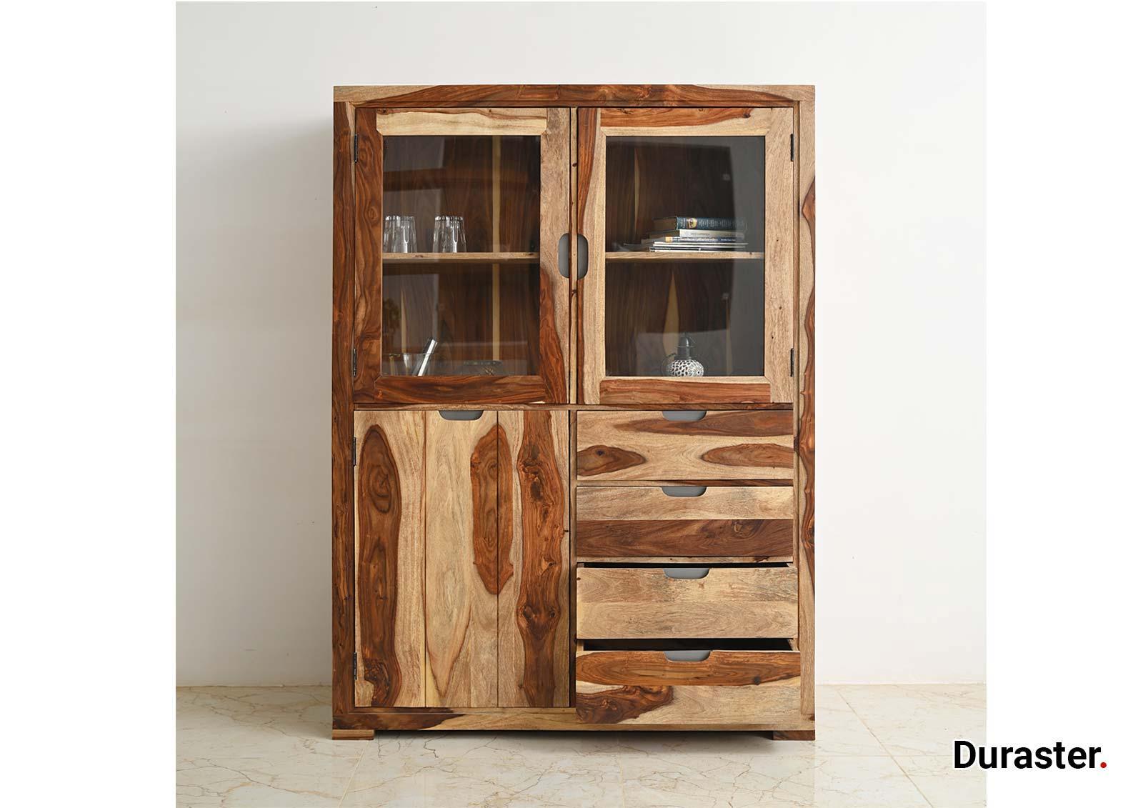 Dudi Furniture Raygoor Sheesham Wood Crockery Unit