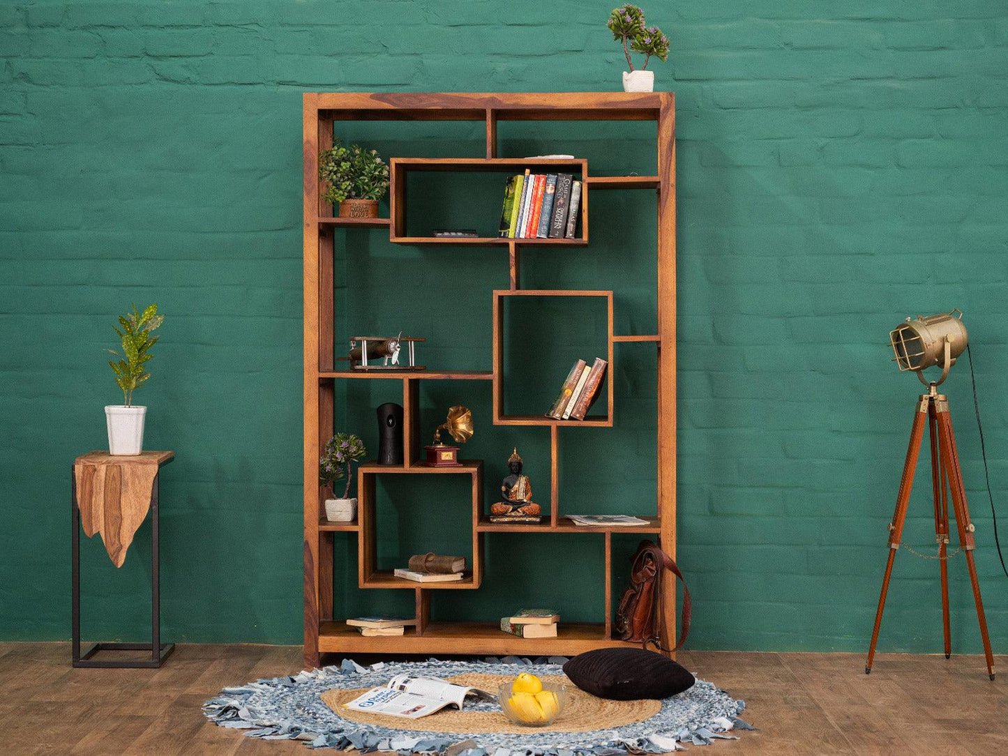 Dudi Furniture Vismit Modern Wooden Bookshelf