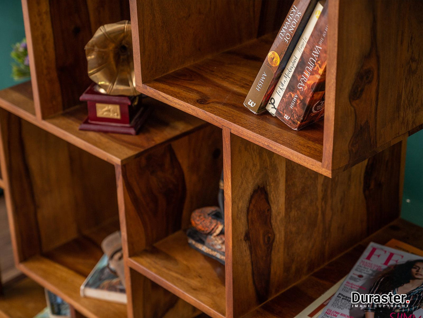 Dudi Furniture Vismit Modern Wooden Bookshelf