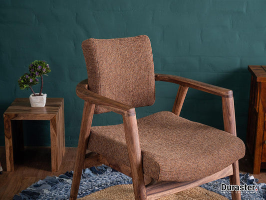 Dudi Furniture Hawkin Solid Sheesham Wooden Armchair