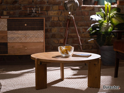 Dudi Furniture New York Wooden Round Coffee Table