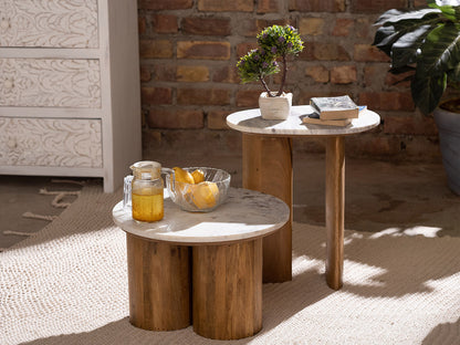 Dudi Furniture New York Round Nesting Side Tables