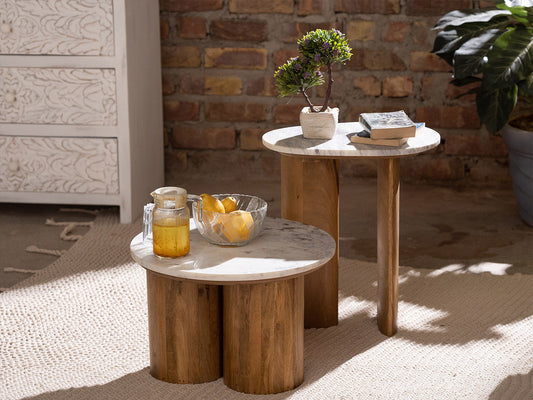 Dudi Furniture New York Round Nesting Side Tables