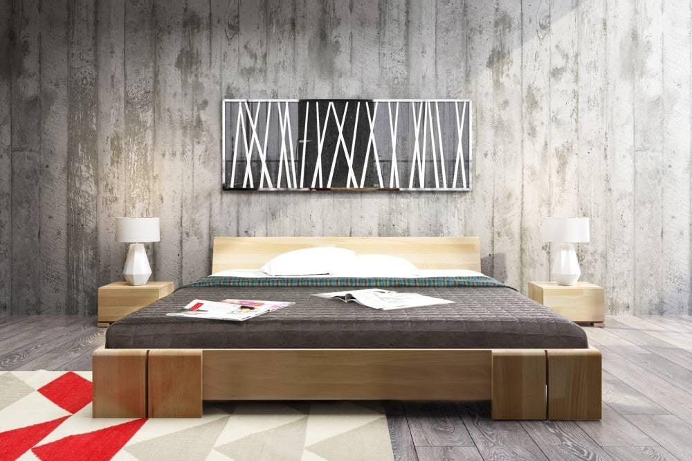 Dudi Furniture Preyas Mango wood Teak Finish Wooden King Size Bed