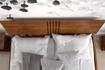 Dudi Furniture Preyas Mango wood Teak Finish Wooden King Size Bed