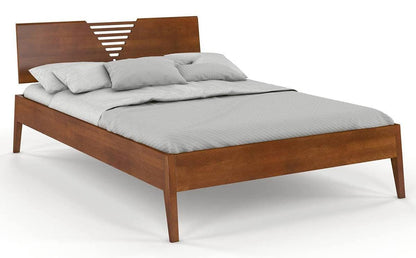 Dudi Furniture Preyas Mango wood Teak Finish Wooden King Size Bed