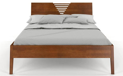 Dudi Furniture Preyas Mango wood Teak Finish Wooden King Size Bed