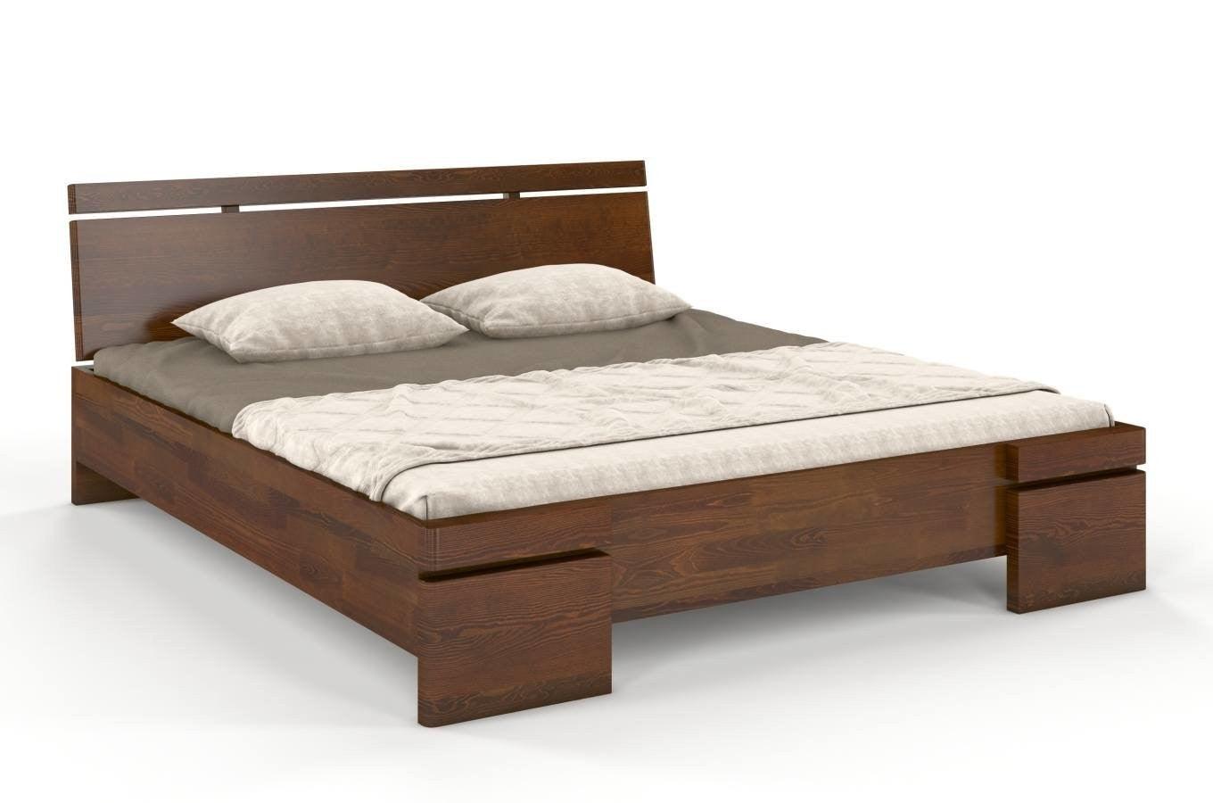 Dudi Furniture Preyas Mango wood Teak Finish Wooden King Size Bed