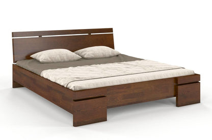 Dudi Furniture Preyas Mango wood Teak Finish Wooden King Size Bed