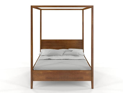 Dudi Furniture Preyas Mango wood Teak Finish Wooden Bed