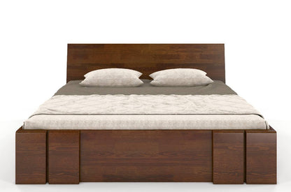 Dudi Furniture Preyas Mango wood Teak Finish Storage Wooden King Size