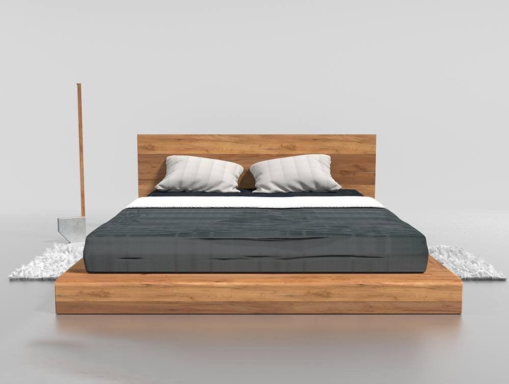 Dudi Furniture Preyas Mango wood Teak Finish Wooden King Size Bed