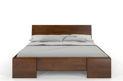 Dudi Furniture Preyas Mango wood Teak Finish Wooden King Size Bed