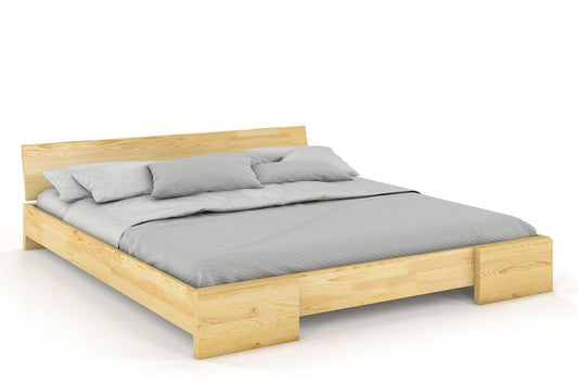 Dudi Furniture Preyas Mango wood Teak Finish Wooden King Size Bed
