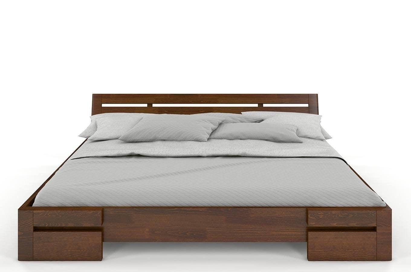 Dudi Furniture Preyas Mango wood Teak Finish Wooden King Size Bed