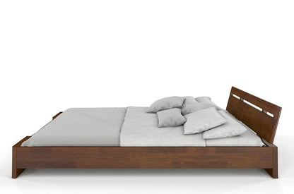 Dudi Furniture Preyas Mango wood Teak Finish Wooden King Size Bed