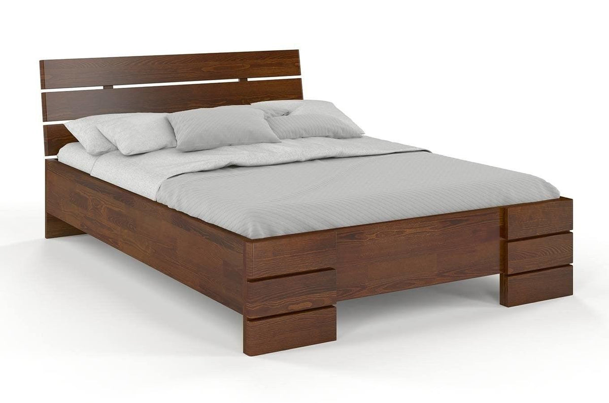 Dudi Furniture Preyas Mango wood Teak Finish Wooden King Size Bed